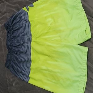 Under Armour Black & Neon Bathing Suit Trunks